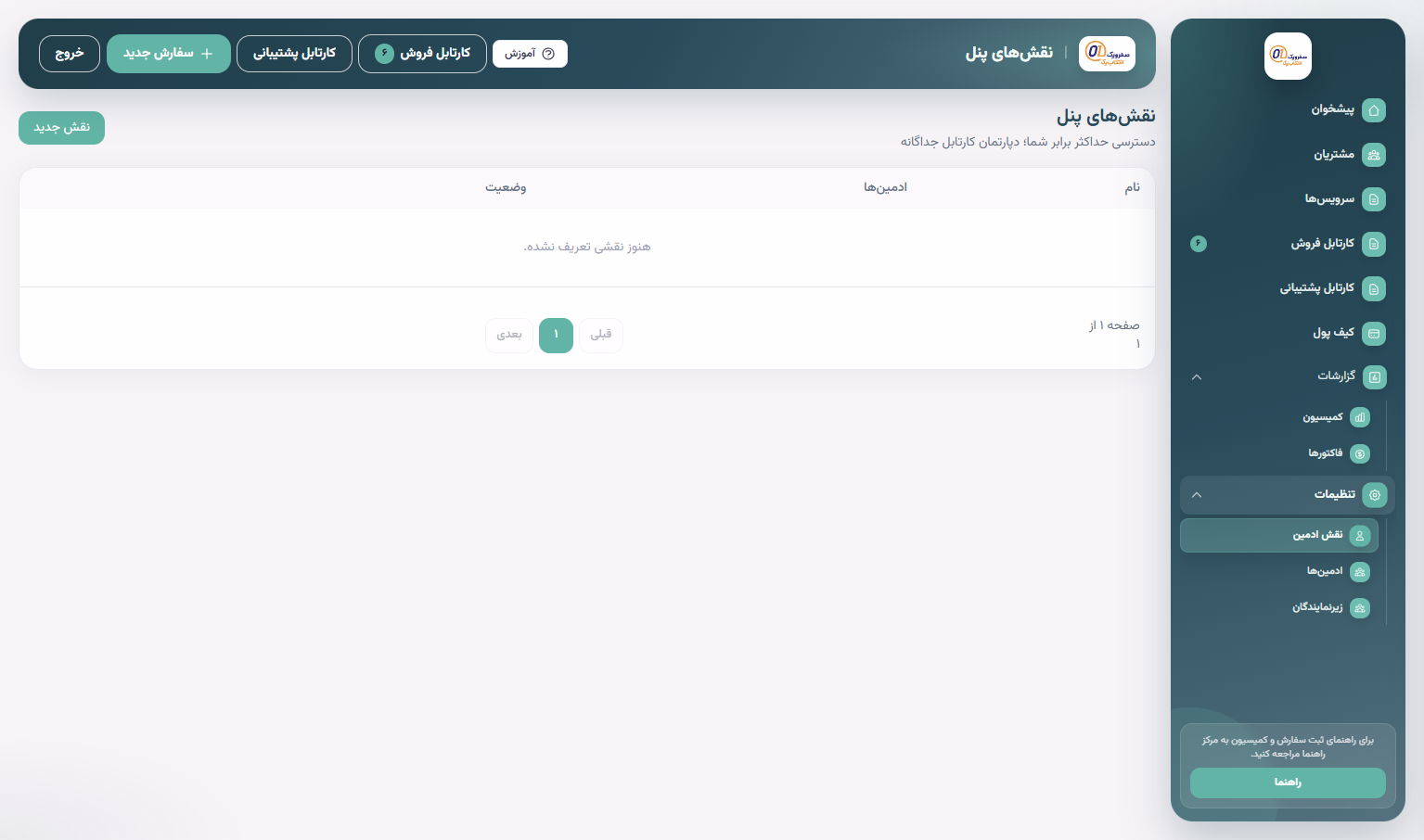 فهرست نقشهای پنل نماینده